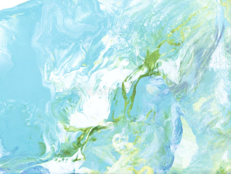 Blue and green creative abstract hand painted background, fluid art, marble texture, acrylic painting on canvas royalty free stock image.