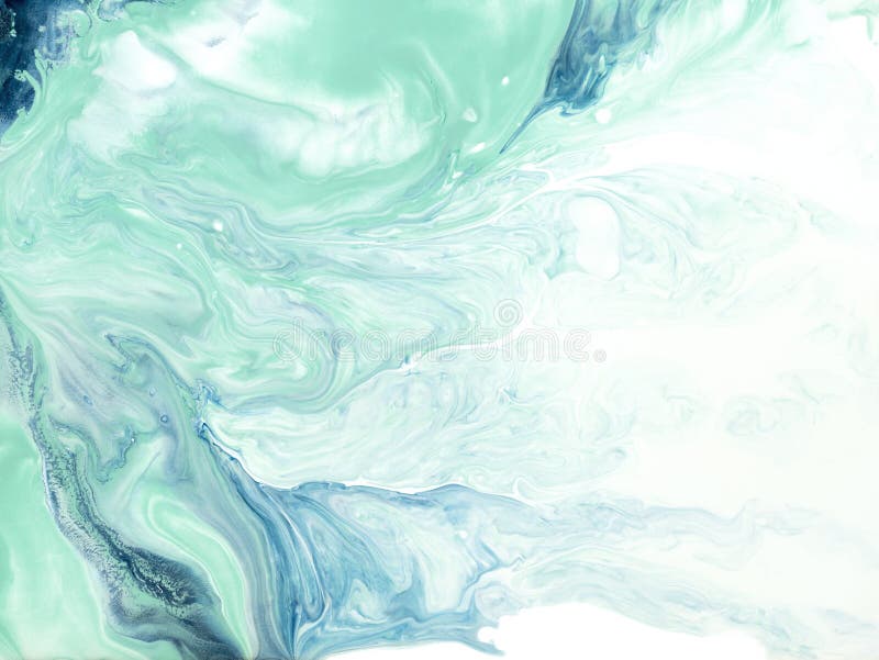 Blue and green creative abstract hand painted background, marble texture, abstract ocean stock photography