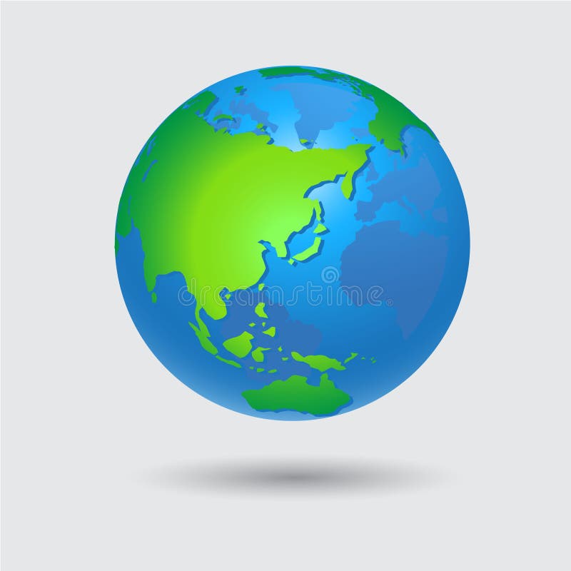 Blue Green Earth Planet Icon