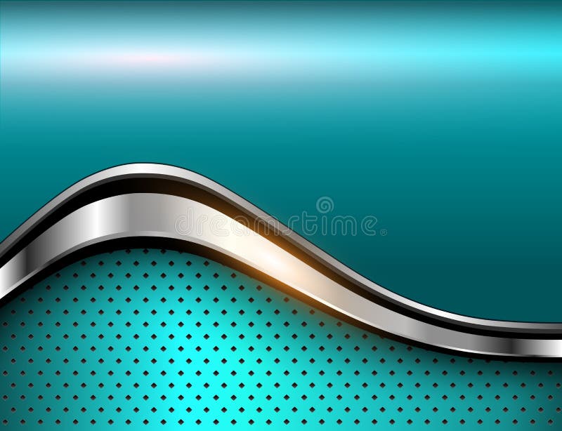 Green Metallic Background, Metal Squares Pattern, Modern Technology