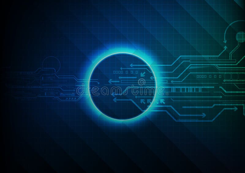 Blue Green Technology Game Background Stock Vector Illustration of