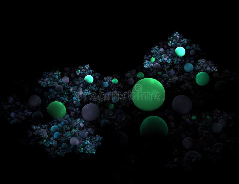 Blue and Green Spheres