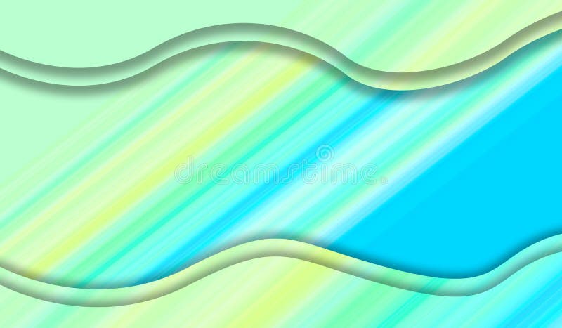 Blue Green Water Color Curve Abstract Background Colourful 3d Effect