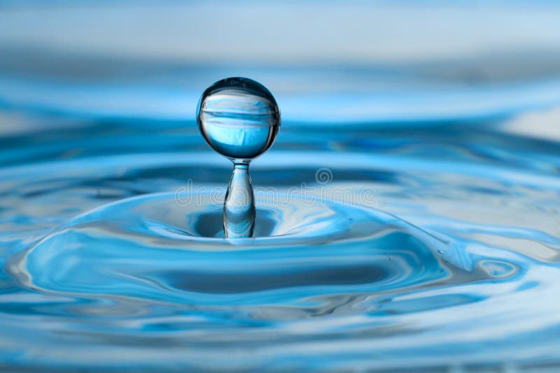 Blue Green Water Drop and Splash Stock Photo Image of drop, clean