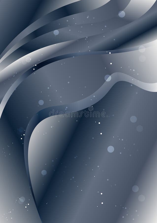 Blue and Grey Gradient Wave Background Illustrator Stock Vector