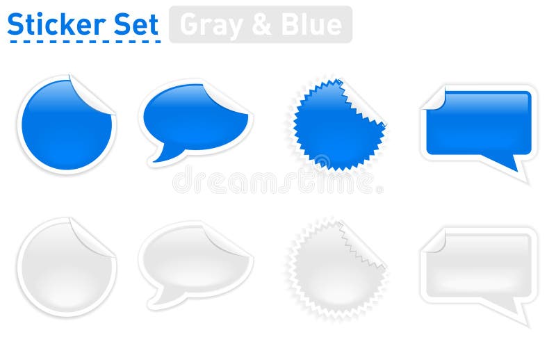Blue grey stickers