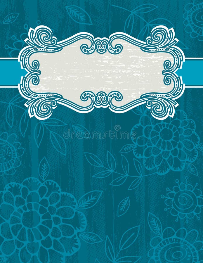 Blue grunge background with label