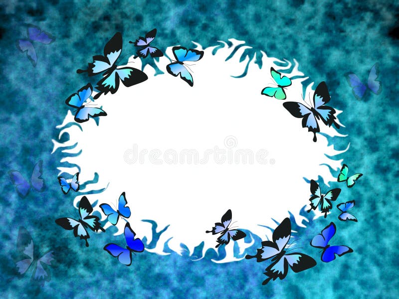 Blue grunge border