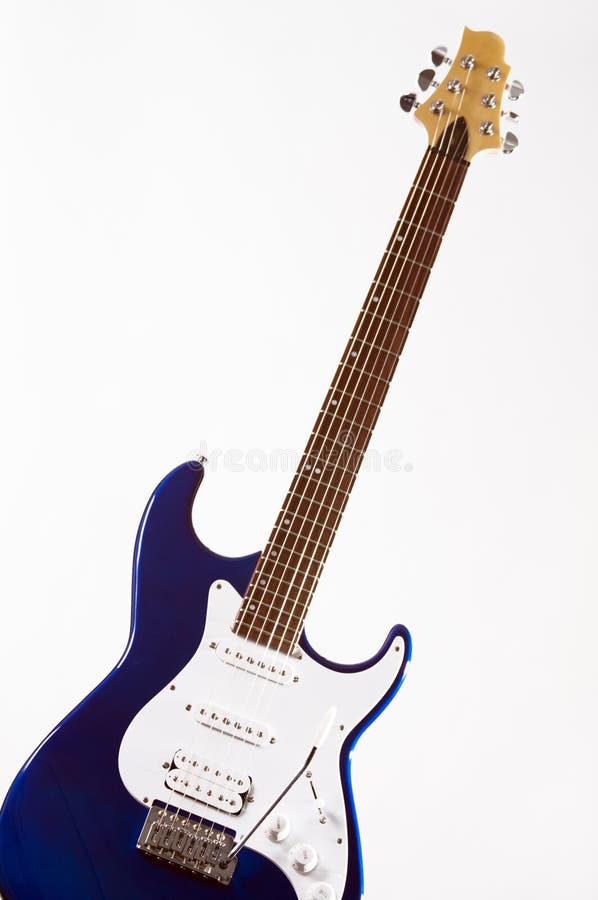 Blue Guitar Isolated On White