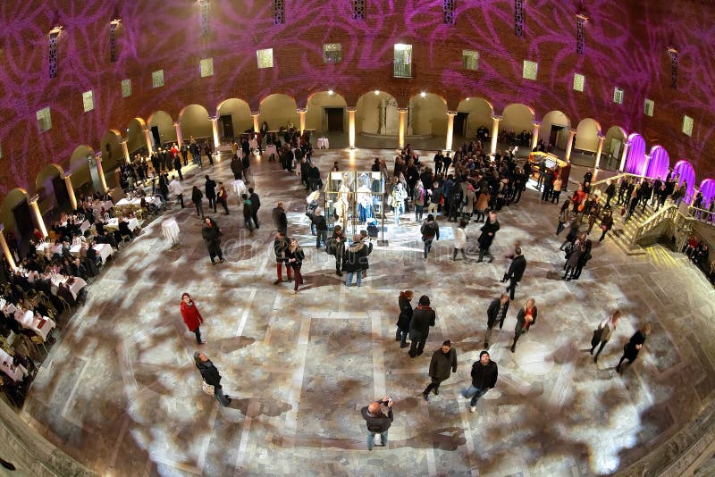 Blue Hall of the Stockholm City Hall Editorial Stock Photo Image of