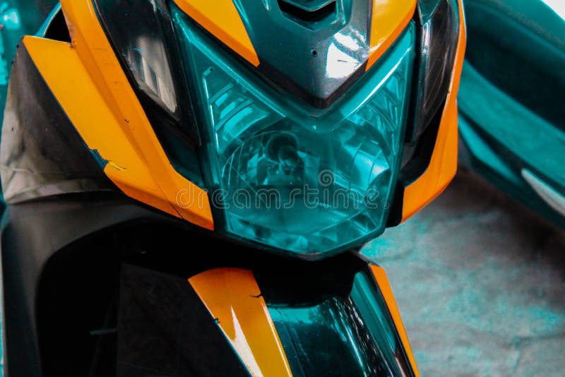 Blue Headlights Honda Beat Scuffed HD Quality Stock Image Image of