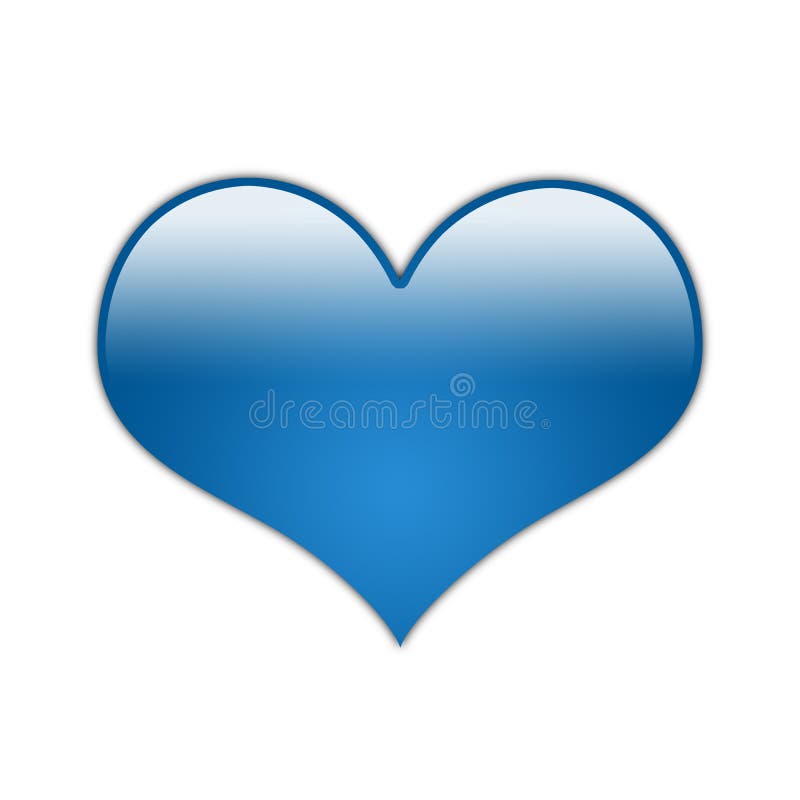 Blue Heart [01] stock illustration