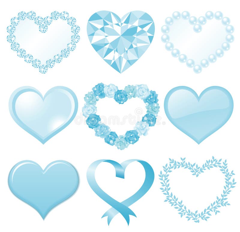 Blue heart stock illustration