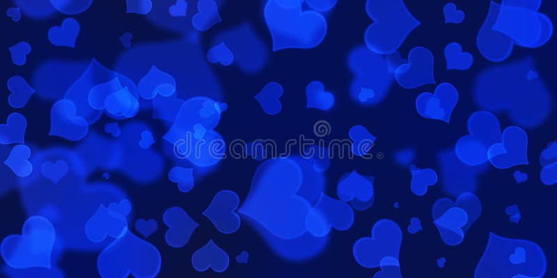 Blue Heart Background, Heat Bokeh Background, Valentines Day Concept stock illustration Blue Heart Background, Heat Bokeh Background, Valentines Day Concept stock illustration
