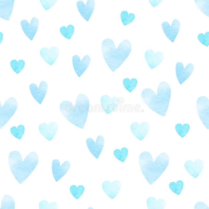 Blue heart pattern royalty free illustration