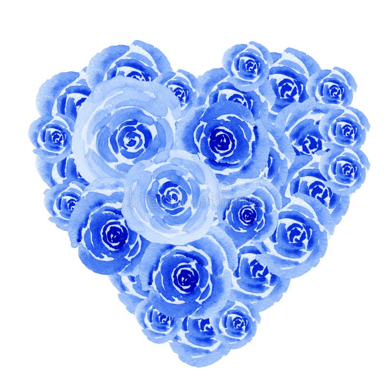 Blue Roses Heart