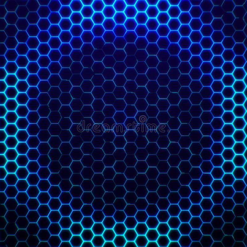 Blue hexagon lights technology abstract background vector illustration