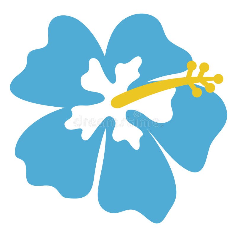 blue hawaiian flower clip art