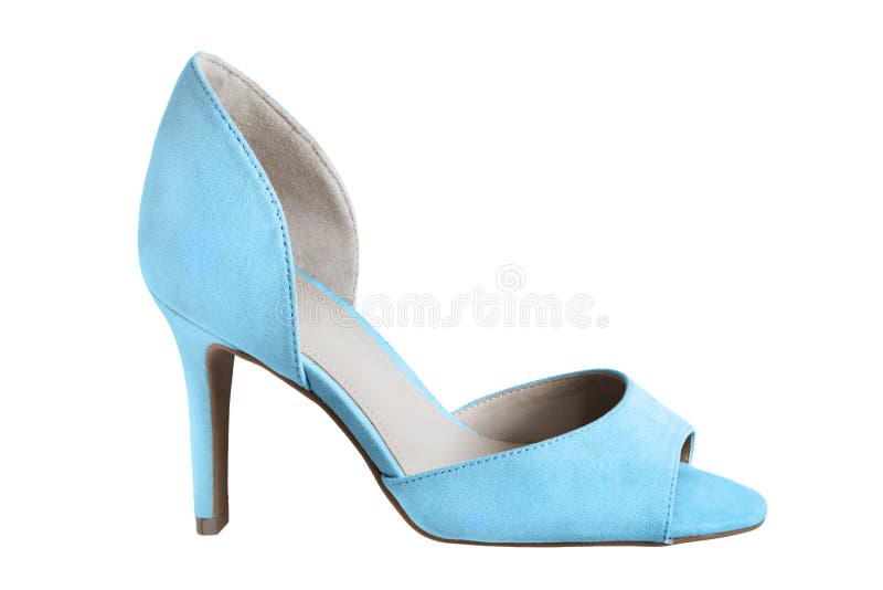 Blue high heel shoe stock image. Image of elegance, color 165519221