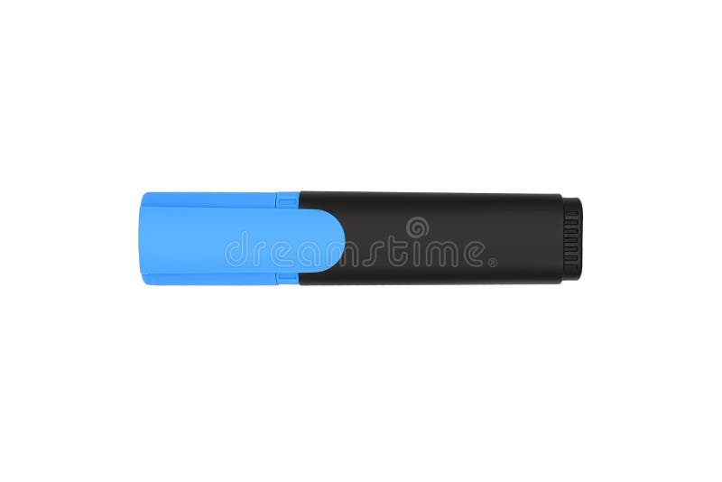 Blue Highlighter with Color Wave Stock Image Image of highlighter