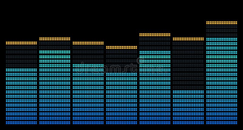Blue histogram royalty free illustration