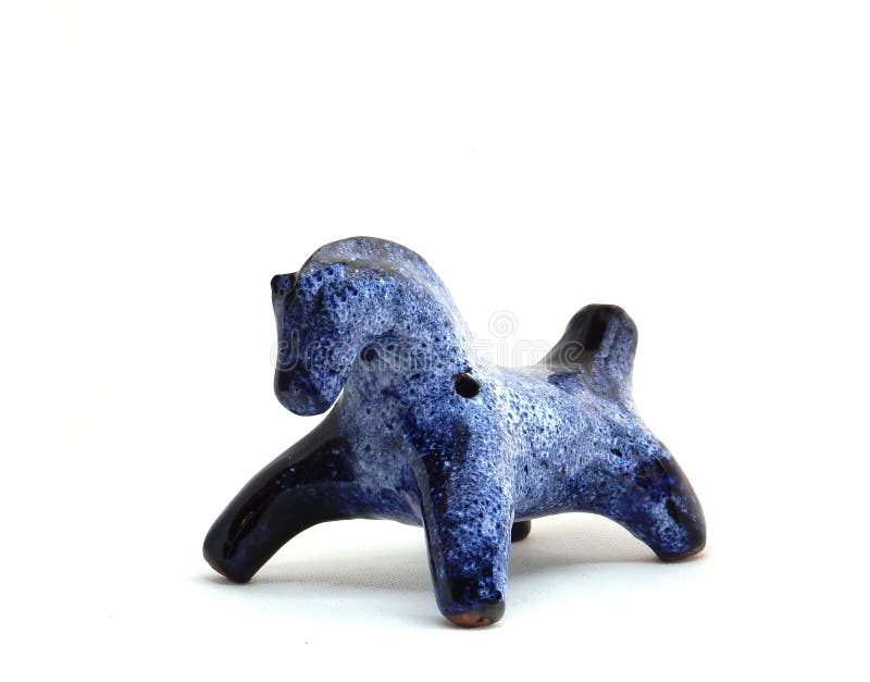 Blue Horse, Clay Whistle from Pouring Ceramics Isolated on a White  Background Stock Photo - Image of figurine, craft: 188690834