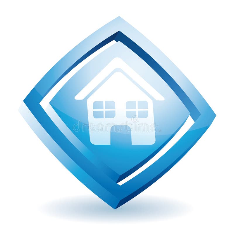 blue house icon