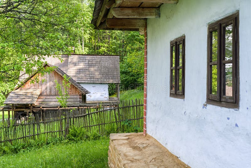 Blue house in Saris museum, Slovakia