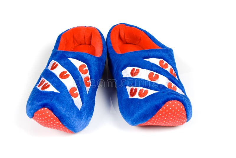 Blue house slippers stock photography