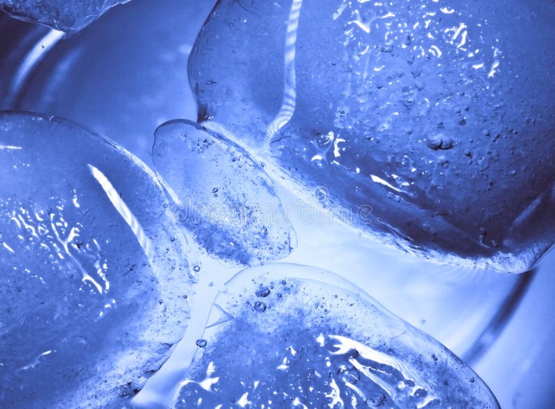 Blue Ice Cubes royalty free stock images