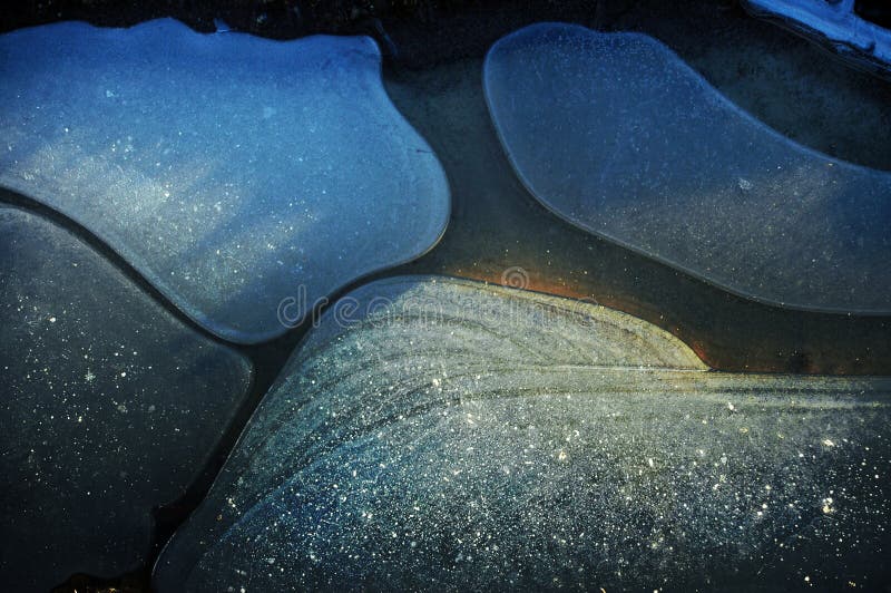 Blue ice shapes royalty free stock images