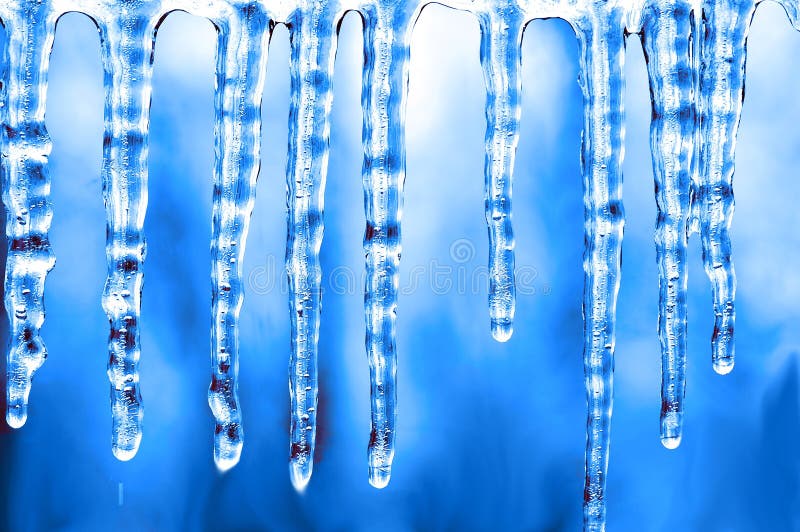 Blue icicles stock image Blue icicles stock image