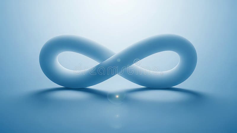Blue Infinity Symbol on Transparent Background for Design royalty free stock photography