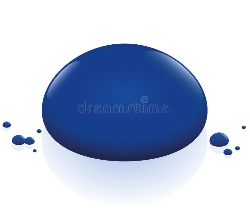 Blue Ink Drop stock vector. Illustration of blot, vector 98951239
