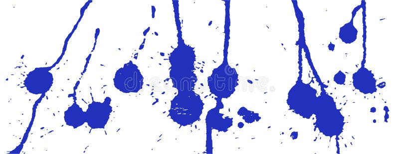 Blue Paint Ink Splatter