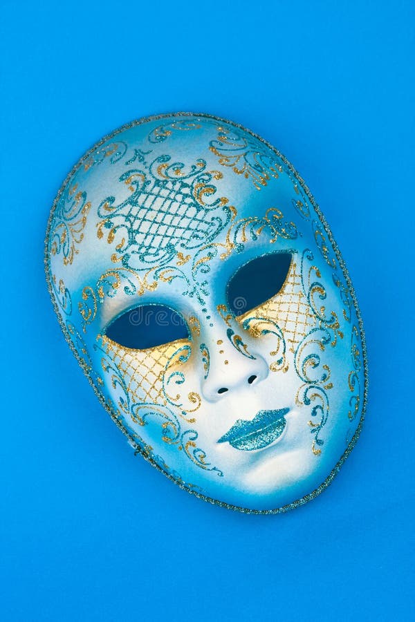 Blue italian carnival mask