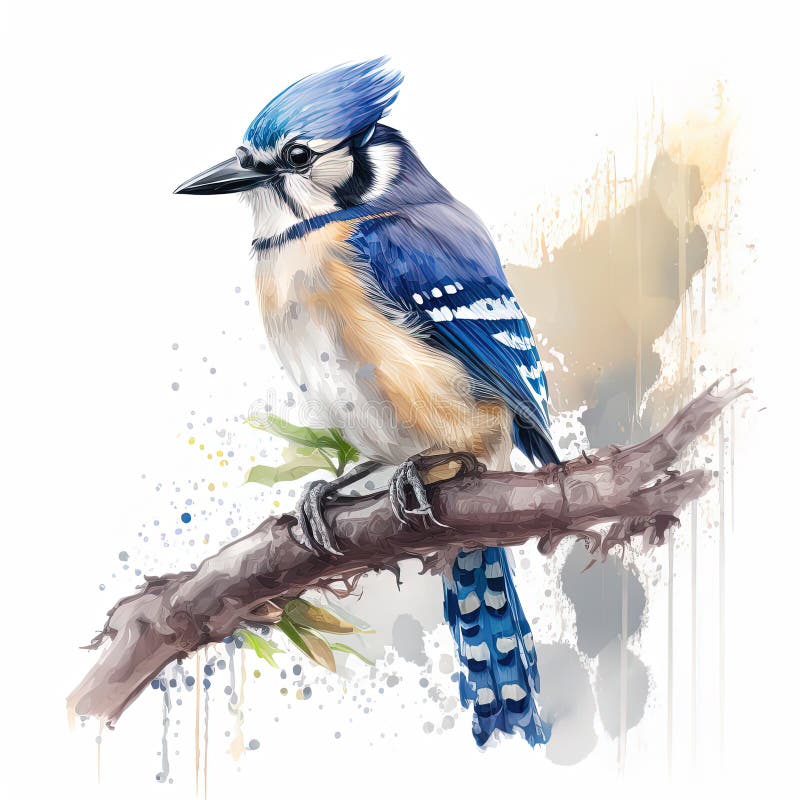 Blue Jay Watercolor Stock Illustrations 308 Blue Jay Watercolor Stock