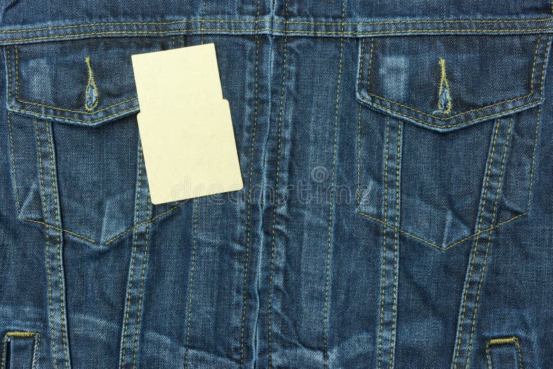 Blue Jean Shirt with Empty Tag for Background. Stock Image - Image of ...