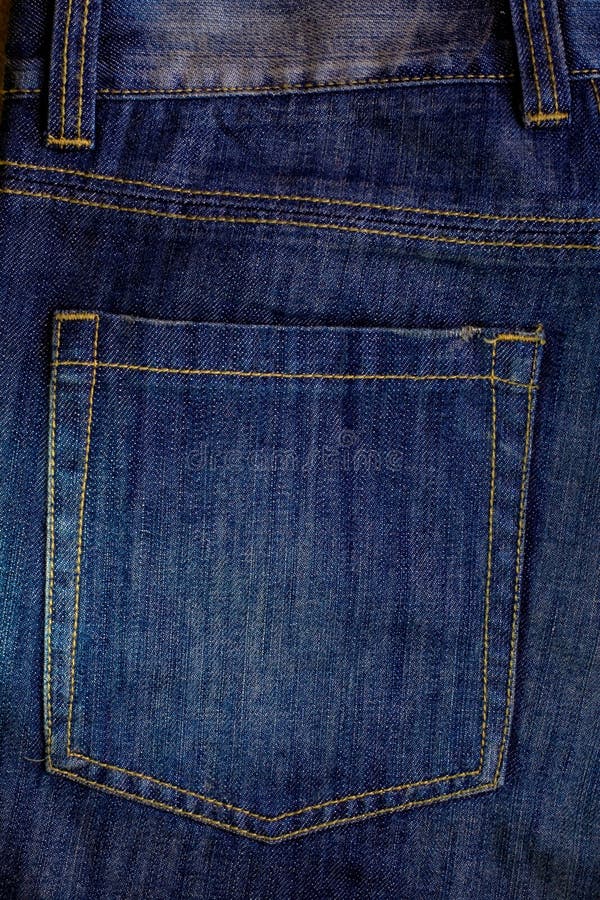 Blue jeans back pocket stock image. Image of fabric, blue - 4535151