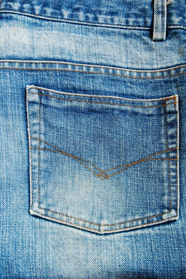 Blue Jeans Back Pocket Background Texture Stock Image - Image of ...