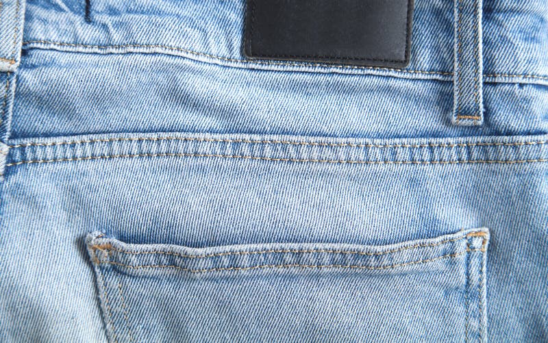 Blue Jeans Back Pocket. Closeup Stock Photo - Image of color, denim ...