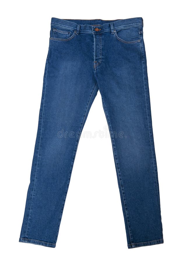 Blue Jeans Isolated on White Stock Image - Image of color, activity ...