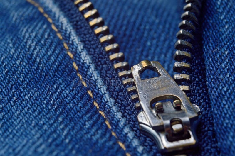 Open Zipper with Blue Jeans Stock Image - Image of contemporary, zipper ...