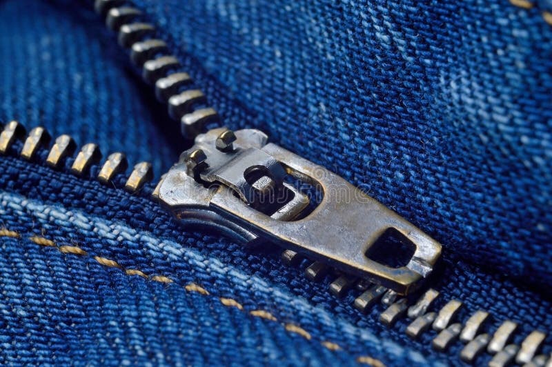 Open Zipper with Blue Jeans Stock Image - Image of contemporary, zipper ...