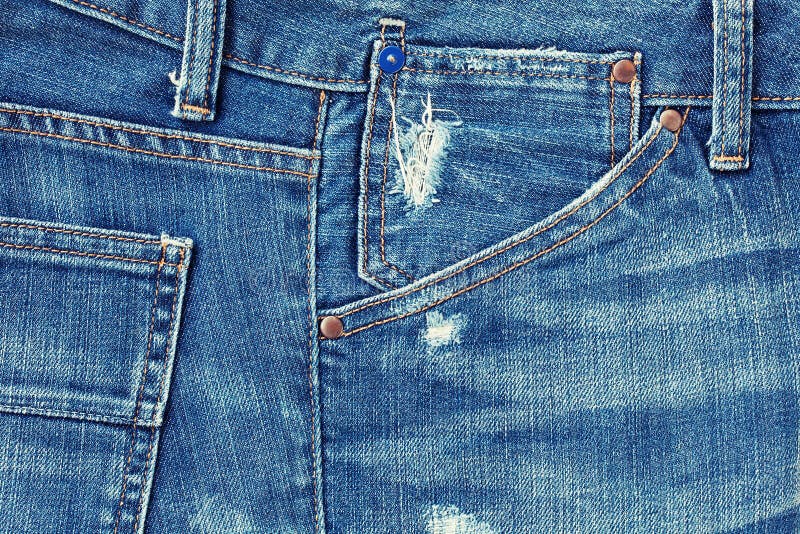 Blue jeans pocket.