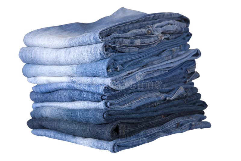 Old Blue Jeans stock image. Image of pair, stack, color - 16083159