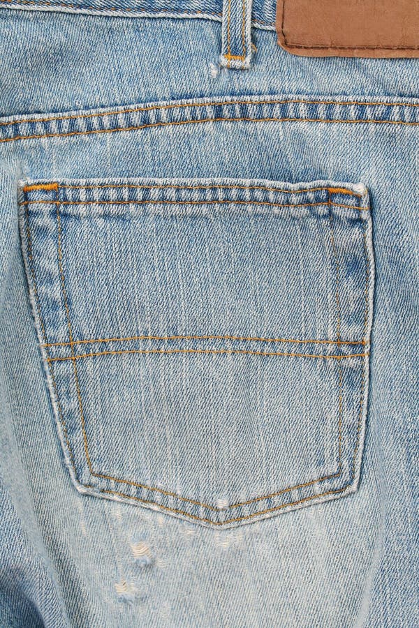 Blue Jeans Tag stock image. Image of rough, brown, pattern 4970189