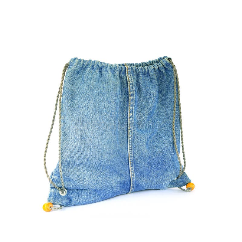 Blue Jeans-Tasche lokalisiert auf weißem Hintergrund stockbild Blue Jeans-Tasche lokalisiert auf weißem Hintergrund stockbild