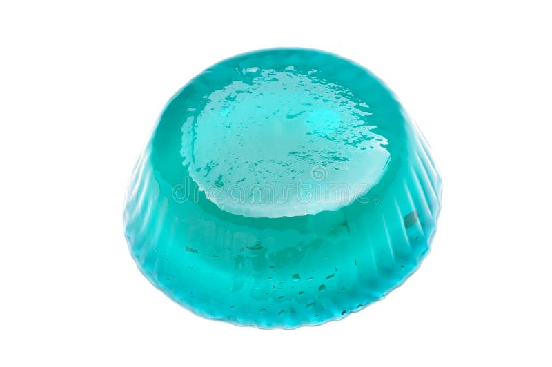 Blue Jelly Isolated on the White Background Stock Image Image of