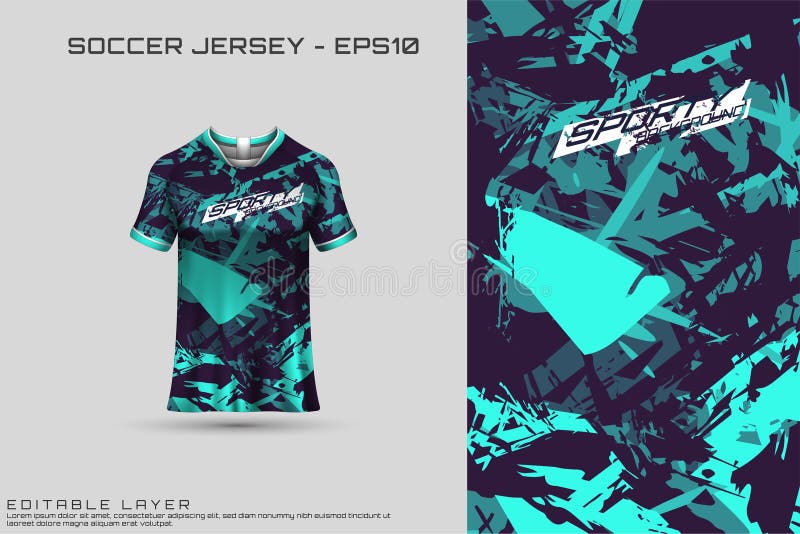 Light Blue Jersey and Dark Background Design. Stock Vector